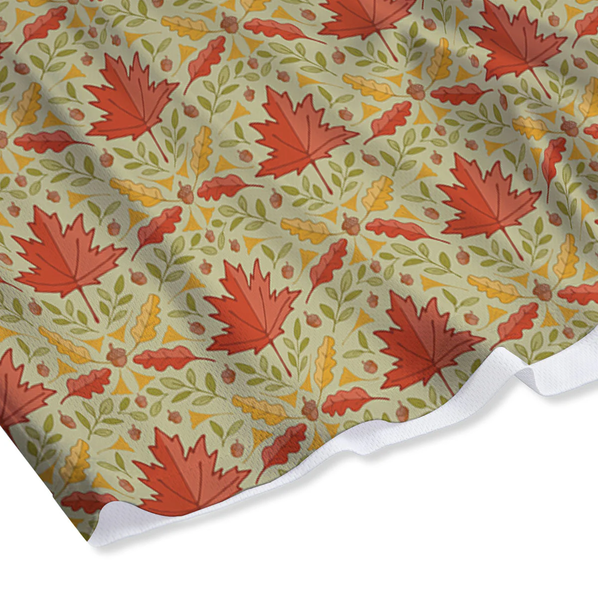Maple Leaves Print Pattern Mesh Shorts - Image 4