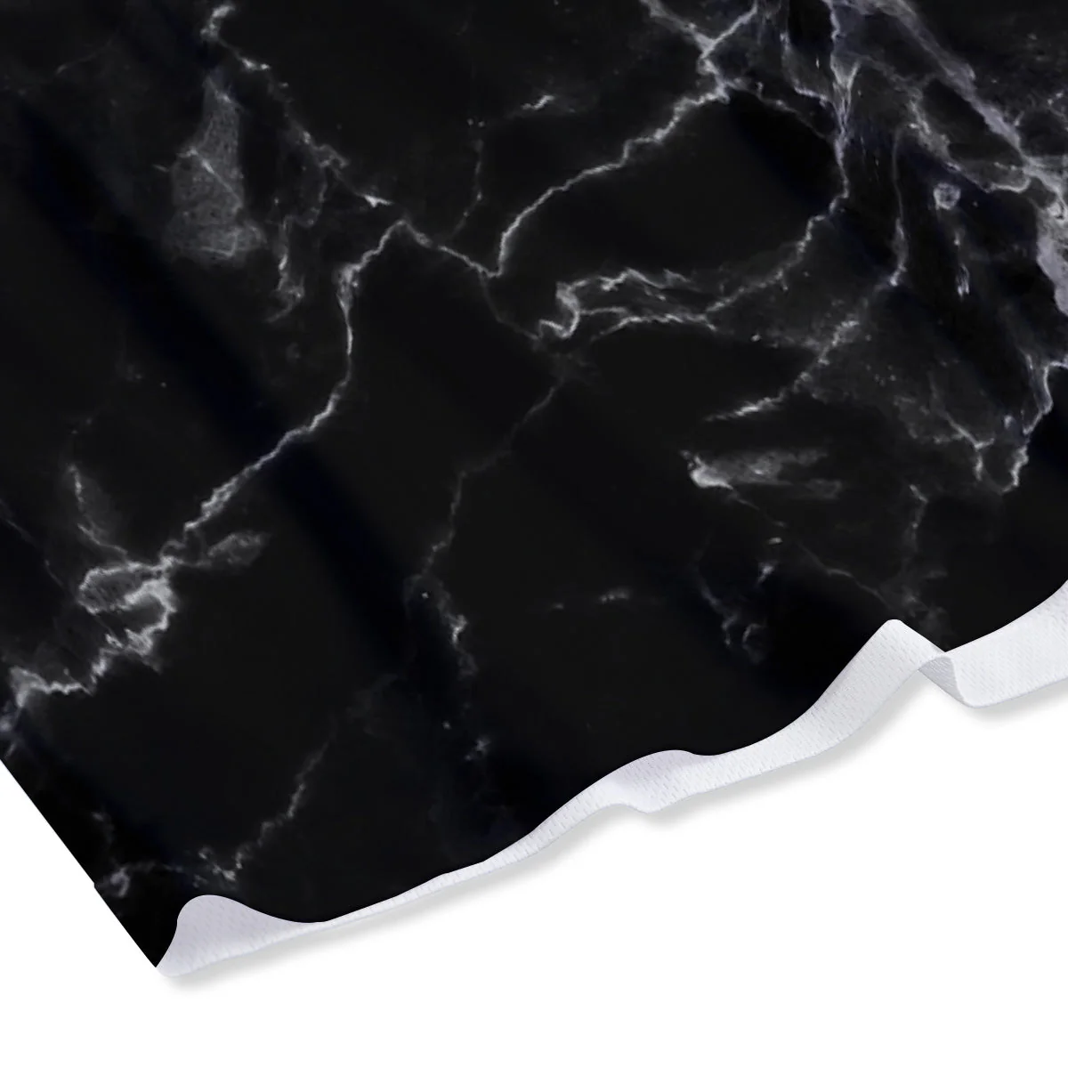 Marble Black Grey Print Mesh Shorts - Image 4