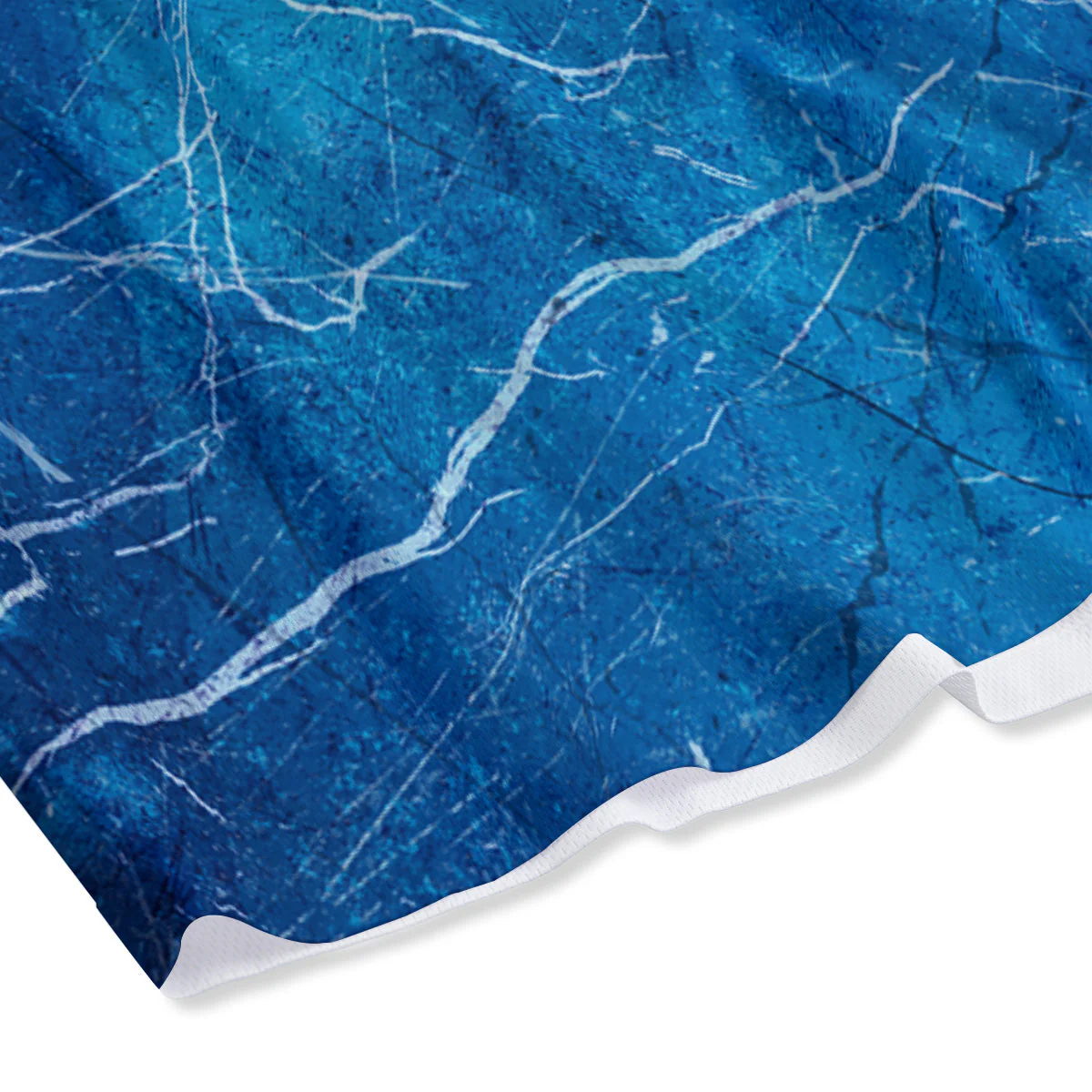Marble Blue Sapphire Print Mesh Shorts - Image 4