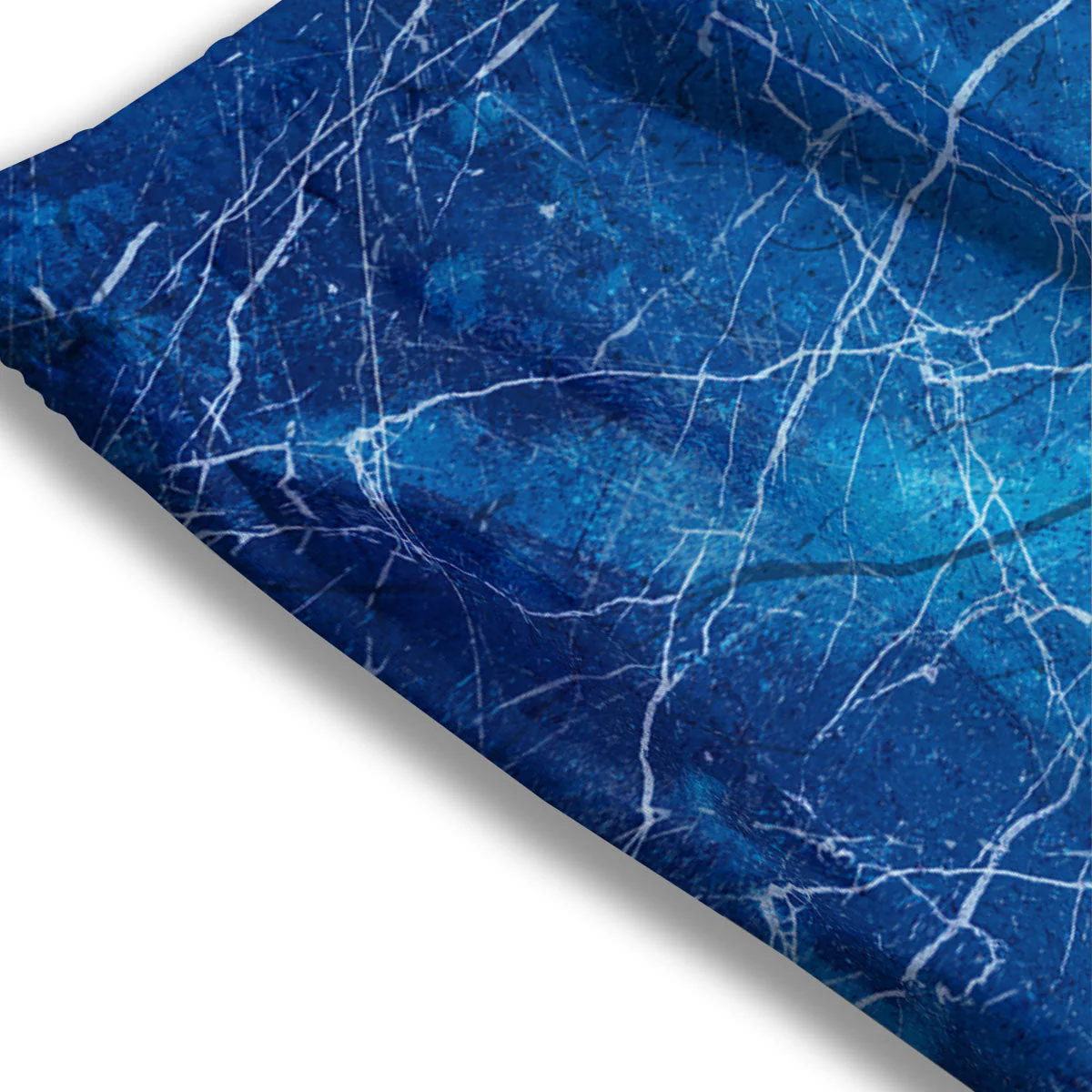 Marble Ice Blue Print Mesh Shorts - Image 3