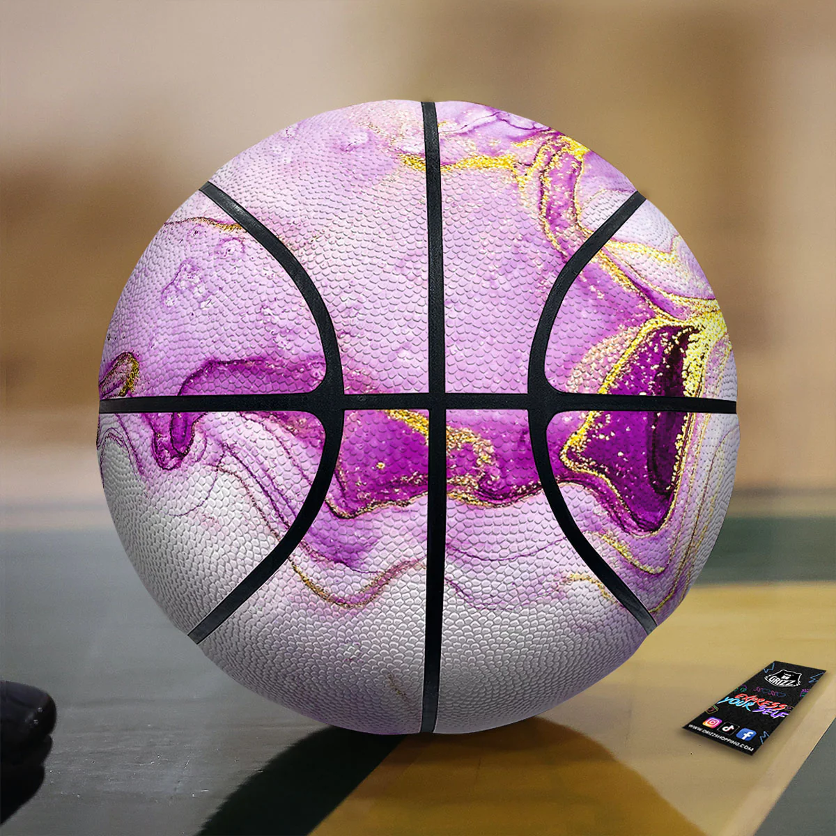 Marble Liquid Purple Print Pattern Basketball