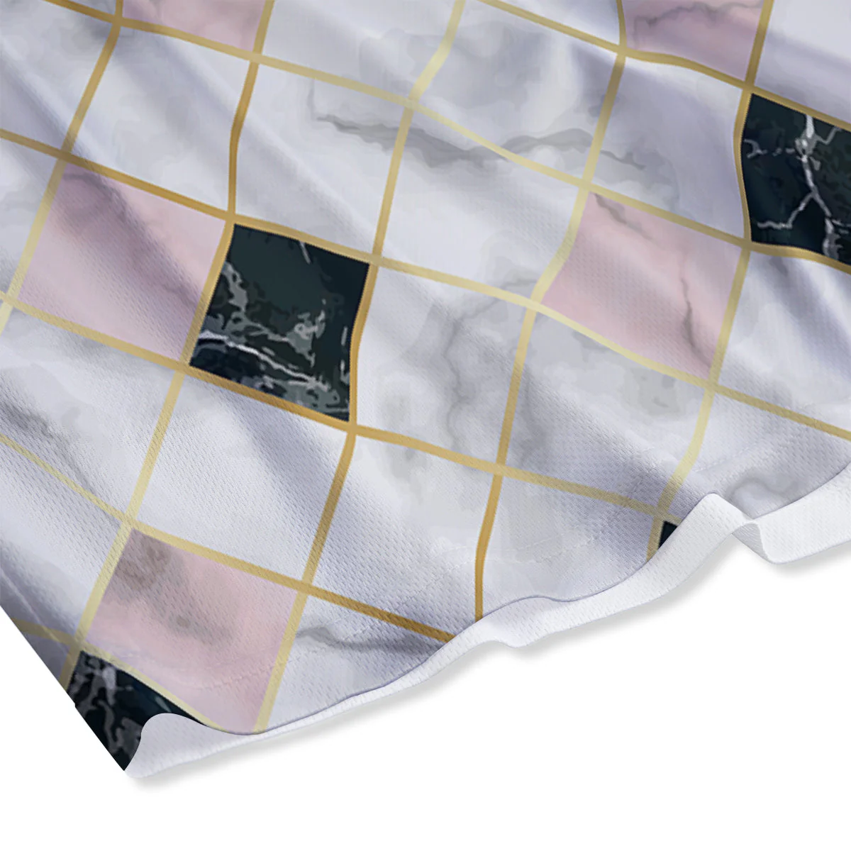 Marble Luxury Geometric Print Mesh Shorts - Image 4