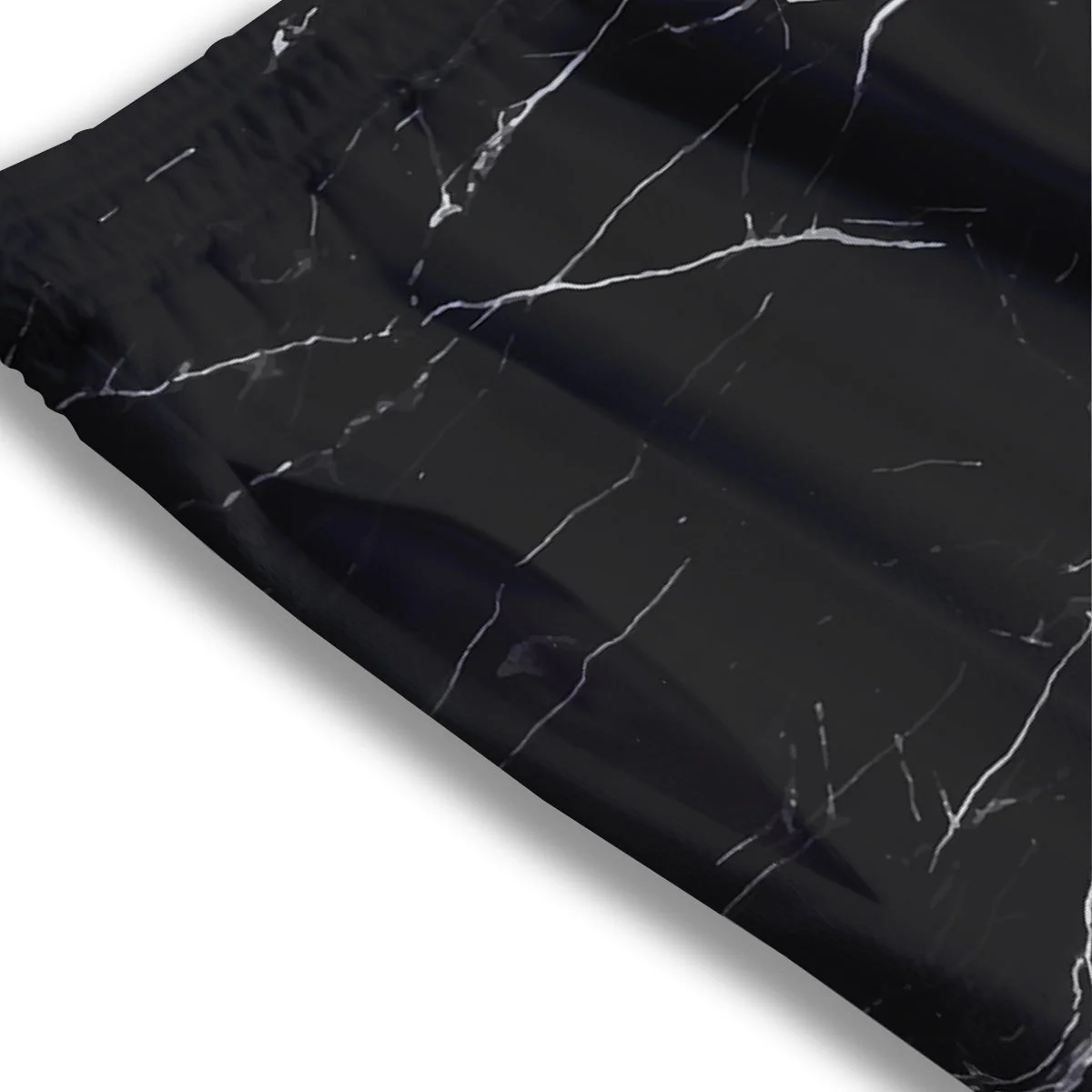 Marble Scratch Black White Print Mesh Shorts - Image 3