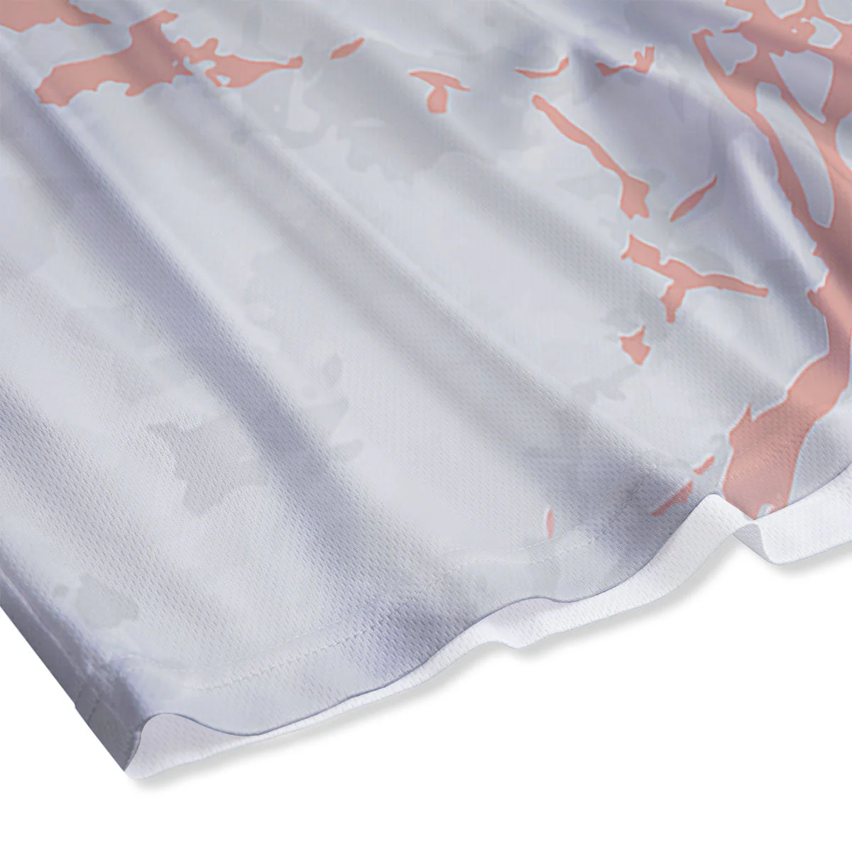 Marble White Rose Gold Print Mesh Shorts - Image 4
