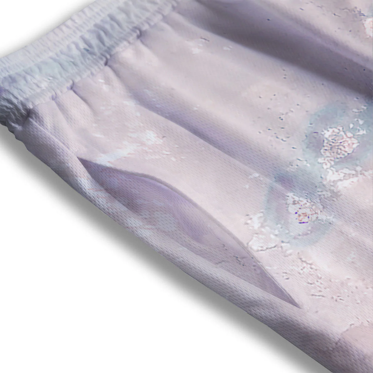 Marble White Ruby Print Mesh Shorts - Image 3