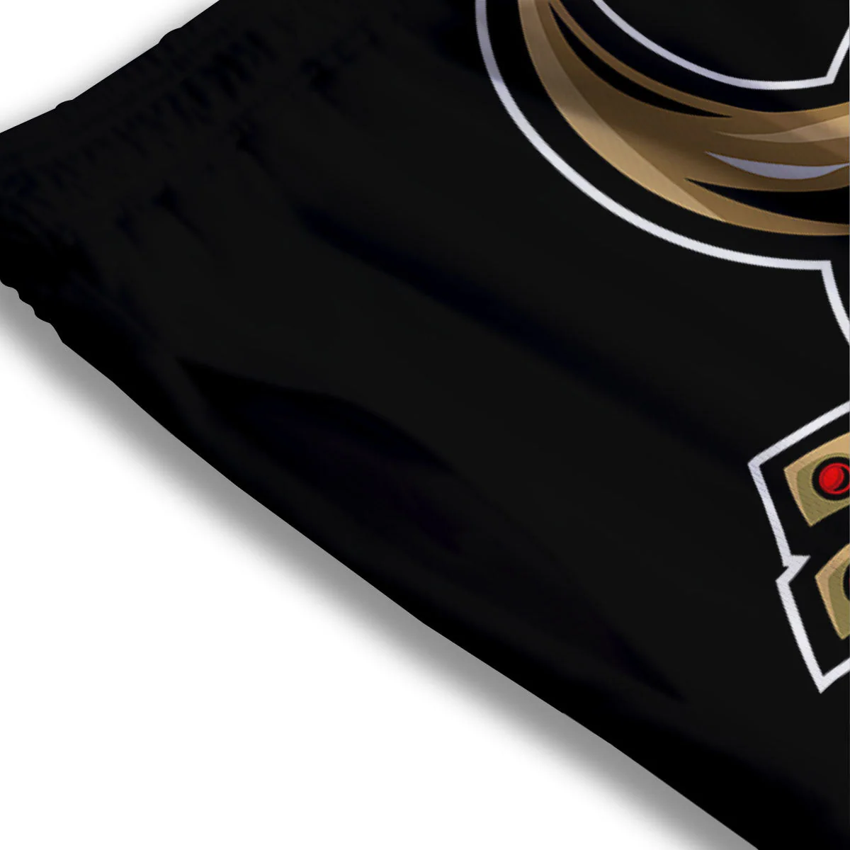 Mask Japanese Samurai Print Mesh Shorts - Image 3