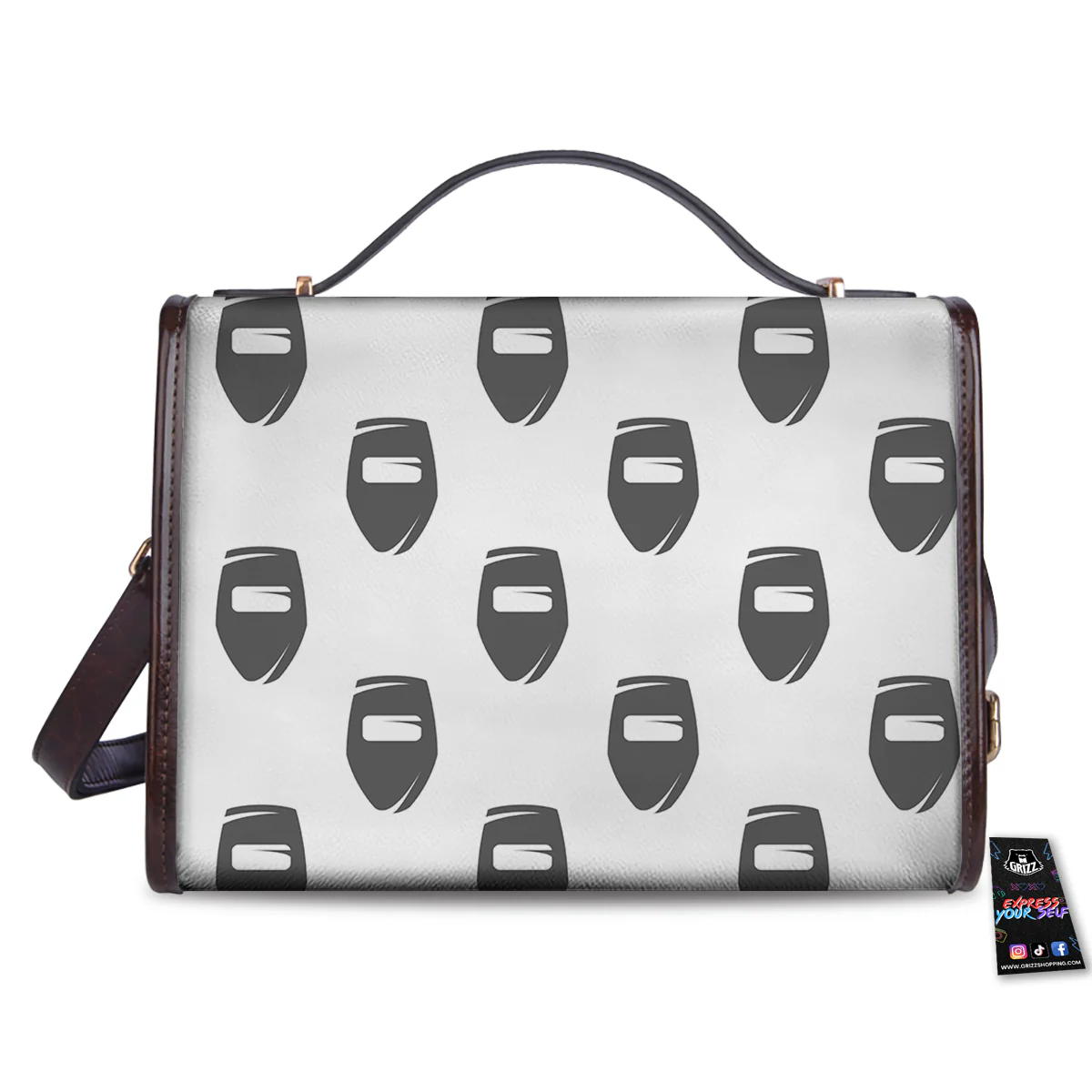 Mask Welding Print Pattern Women's Satchel Bag - Image 2