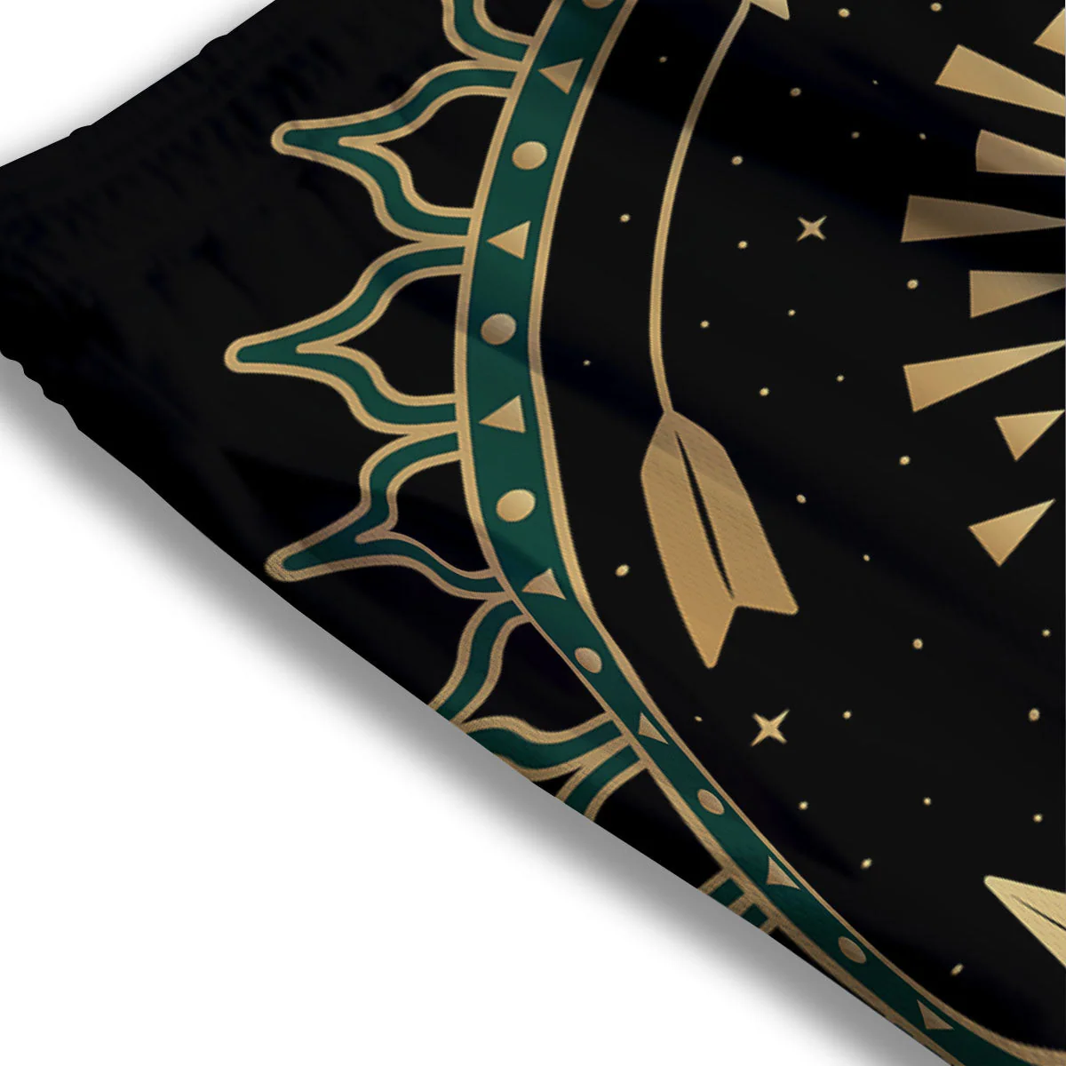 Masonic Eye Green Print Mesh Shorts - Image 3