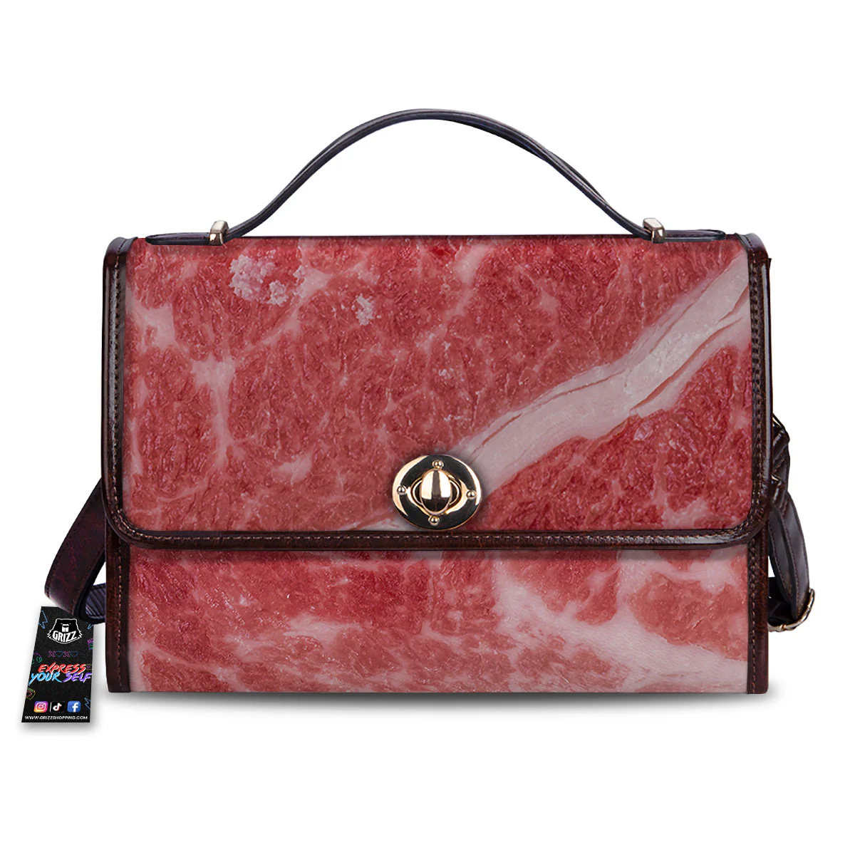 Meat Wagyu Beef Print Women's Satchel Bag