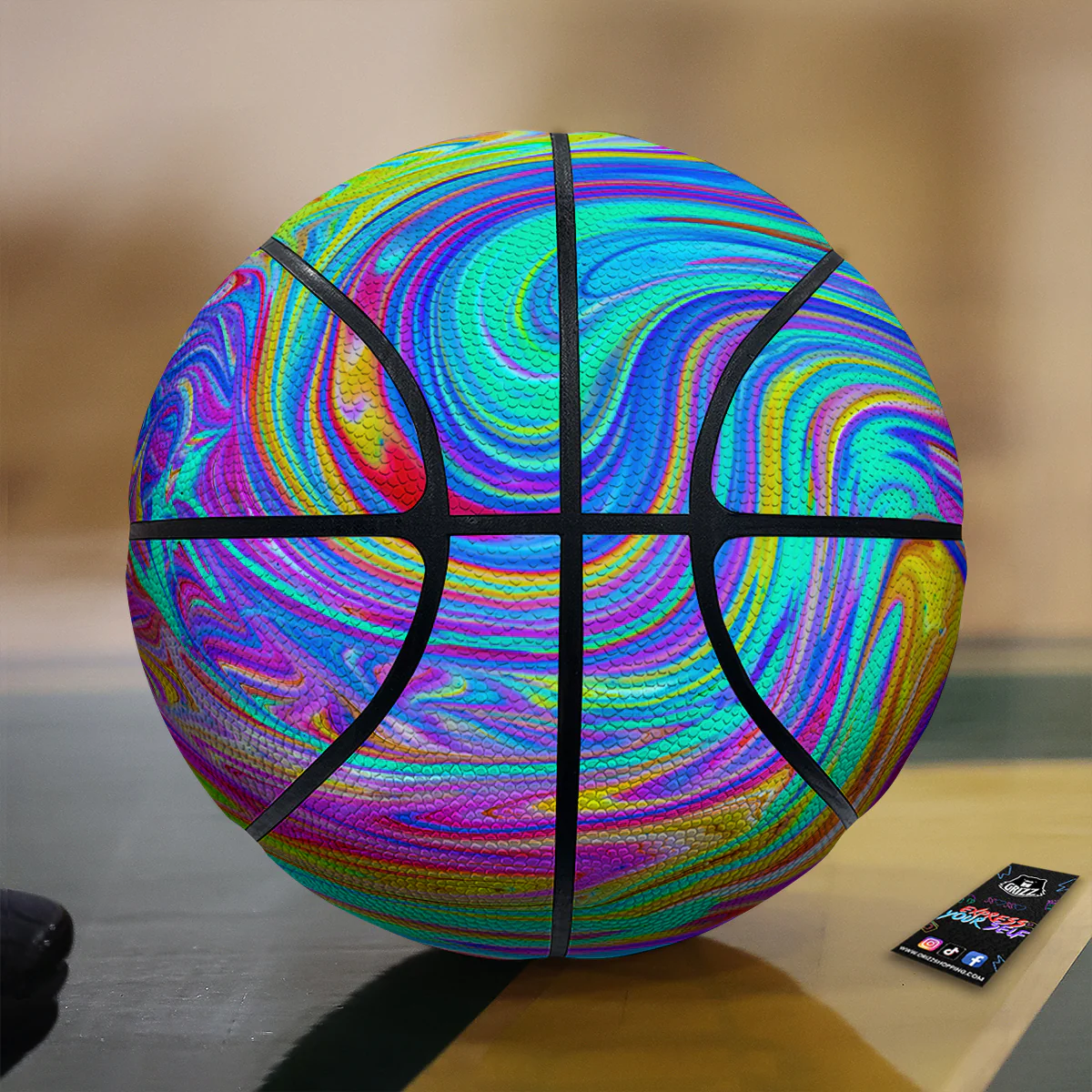 Melt Acid Colorful Print Basketball