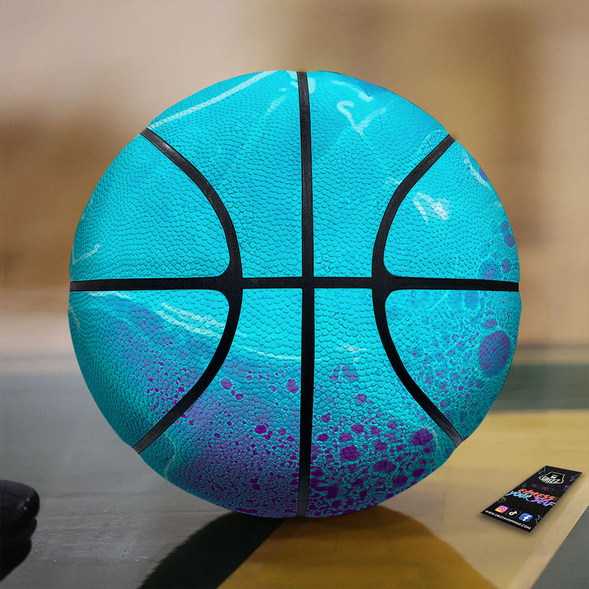 Melt Acid Turquoise Print Basketball