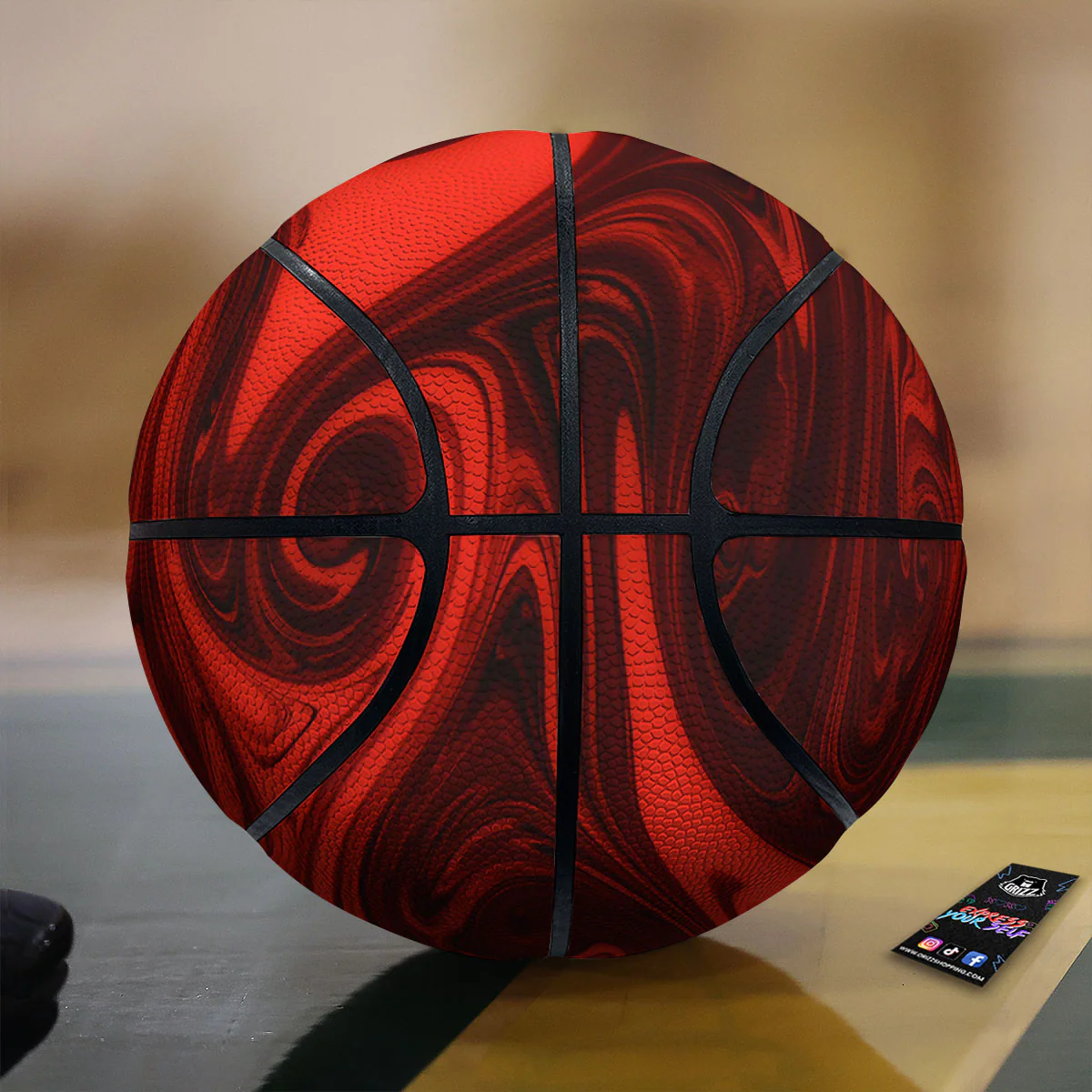 Melt Red Acid Print Basketball