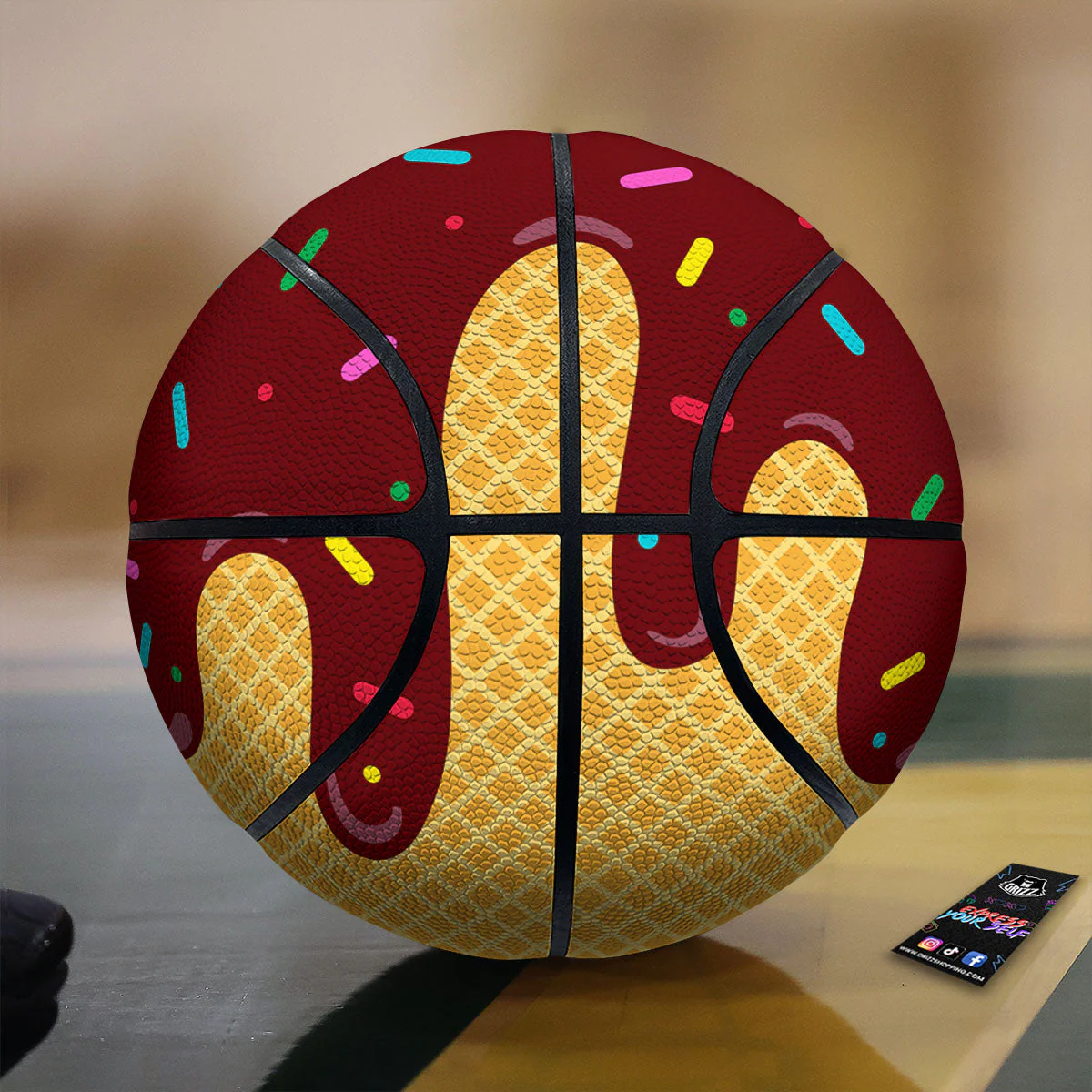 Melted Ice Cream Print Basketball