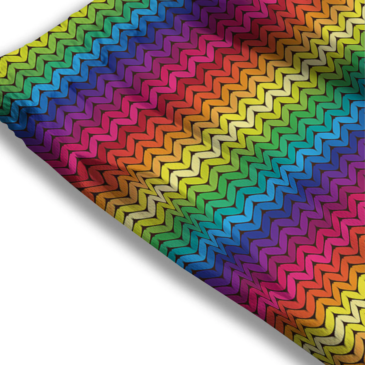 Mexican Rainbow Knitted Print Pattern Mesh Shorts - Image 3