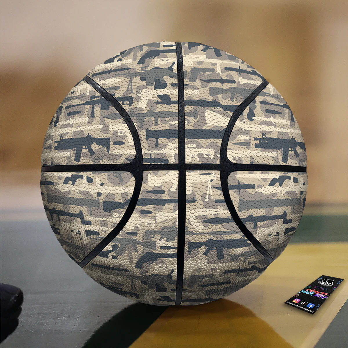 Military Gun Air Force Camo Print Basketball