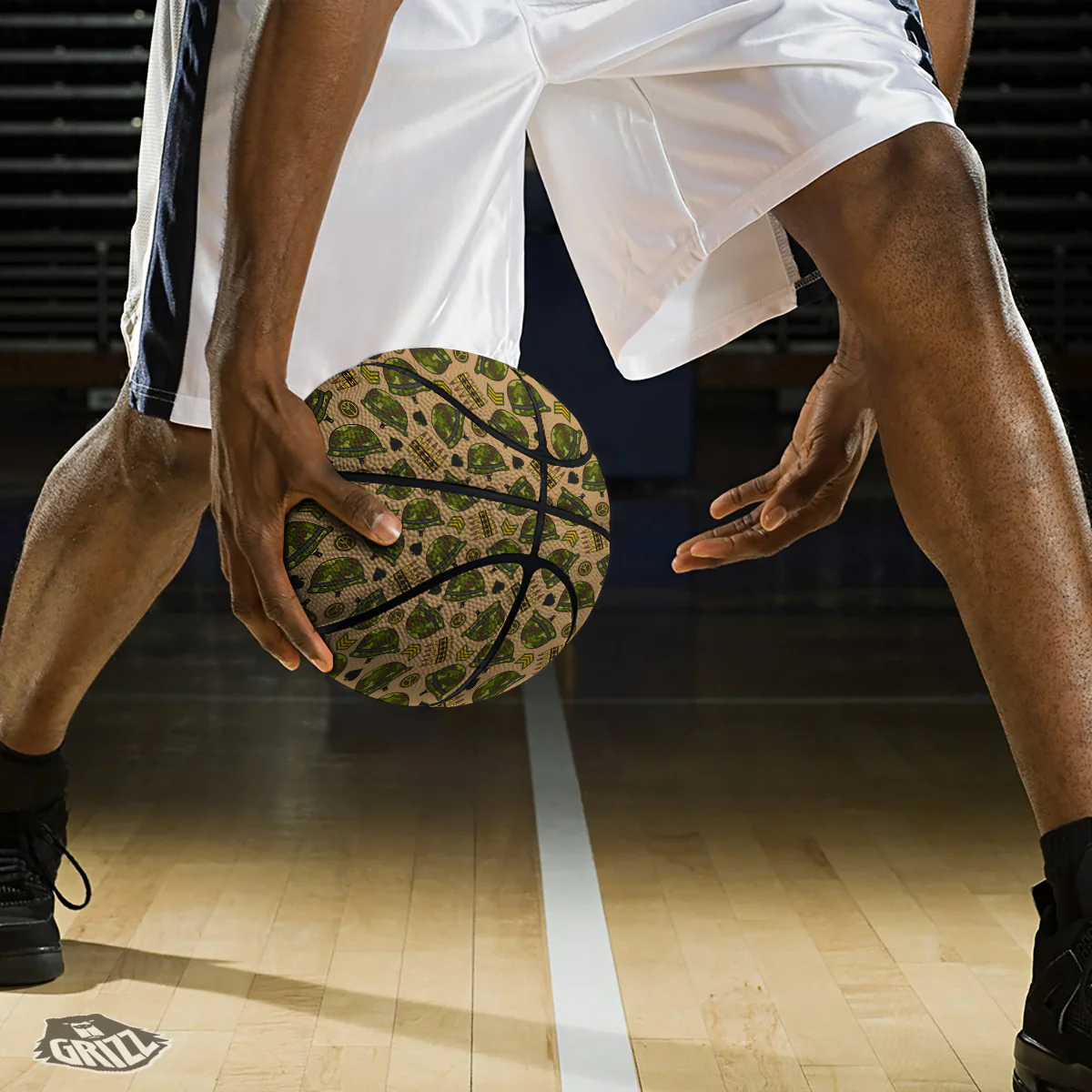 Military USA Print Pattern Basketball - Image 3