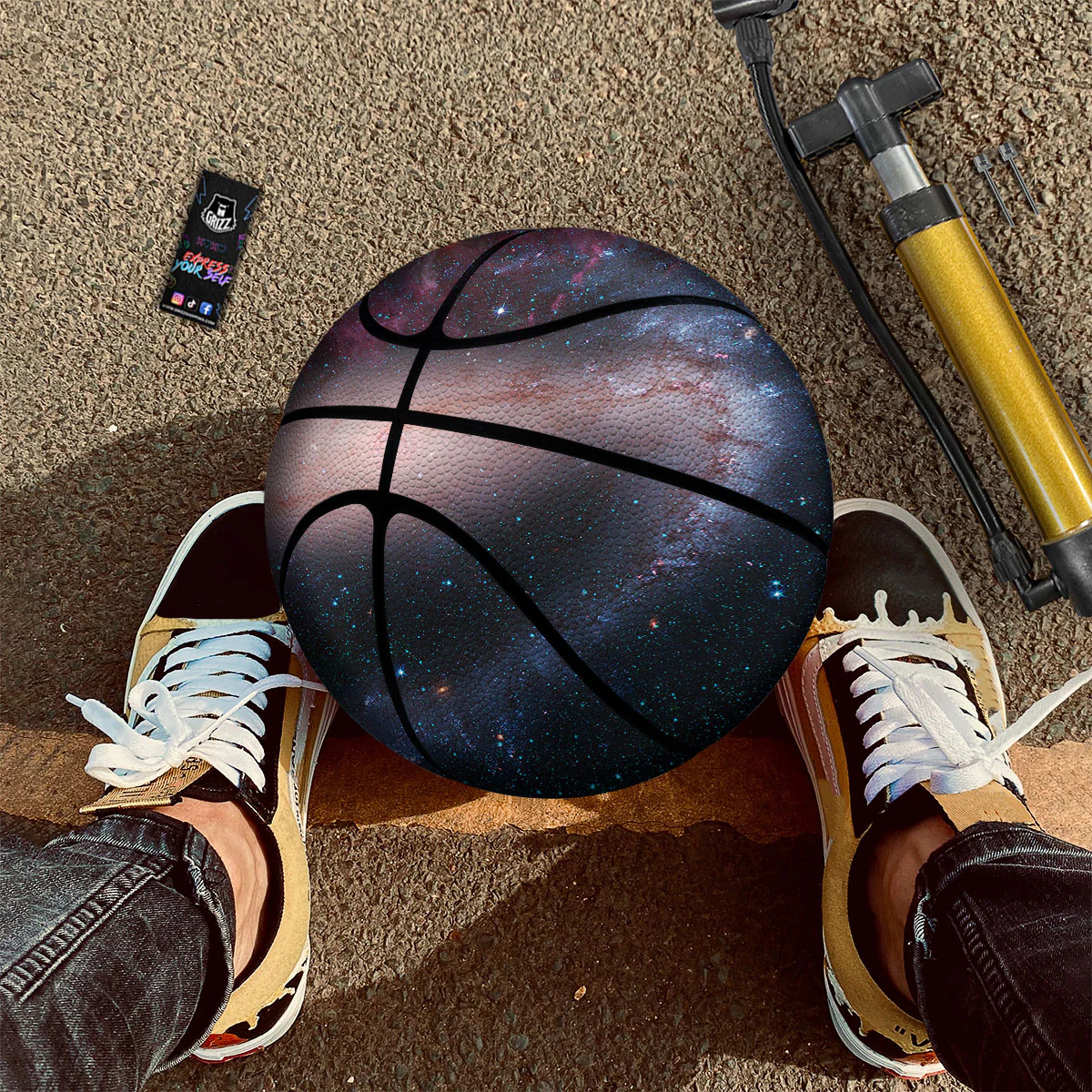 Milky Way Deep Space Print Basketball - Image 2