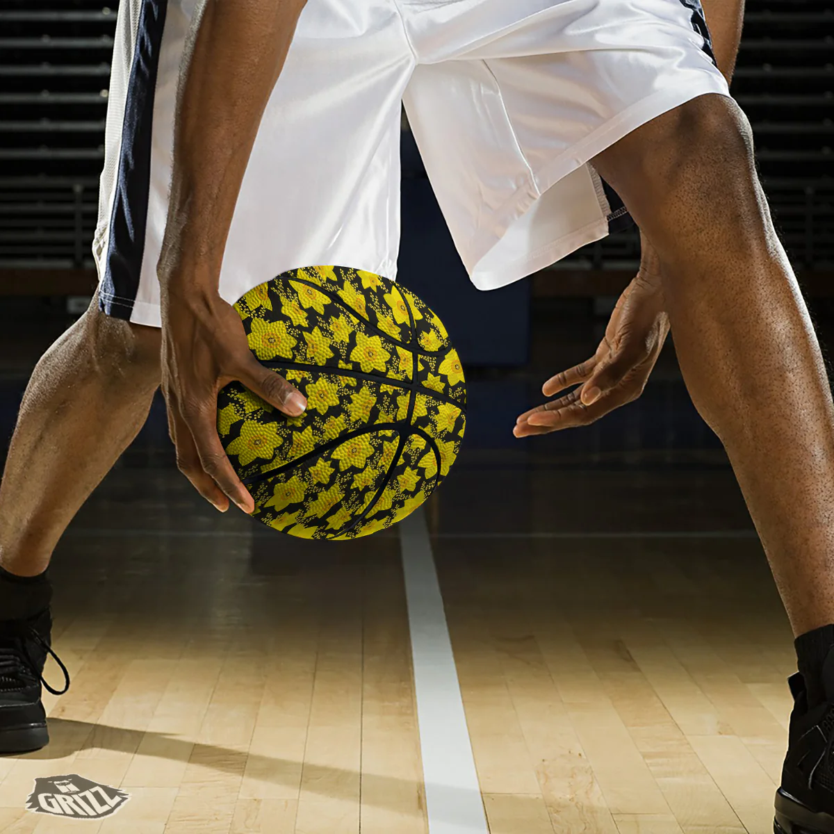 Mimosa And Daffodil Print Pattern Basketball - Image 3