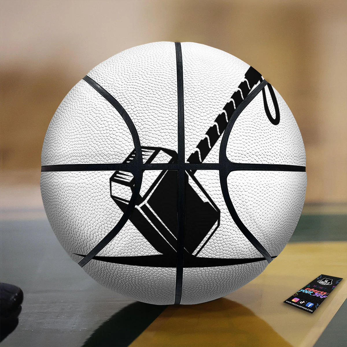Mjolnir Hammer Of Thor Print Basketball