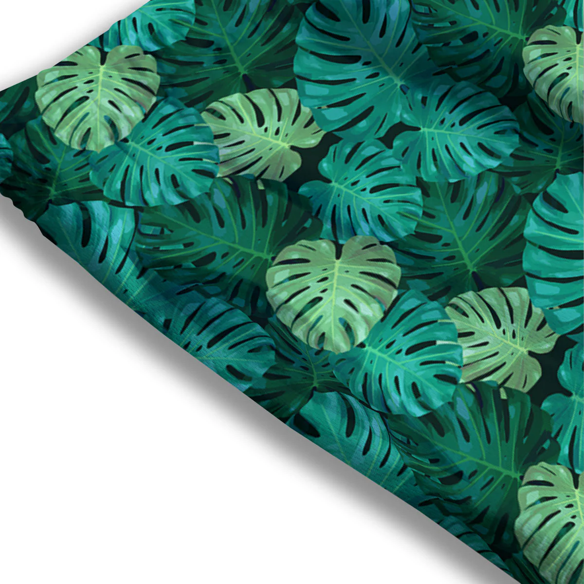 Monstera Leaf Green Print Mesh Shorts - Image 3