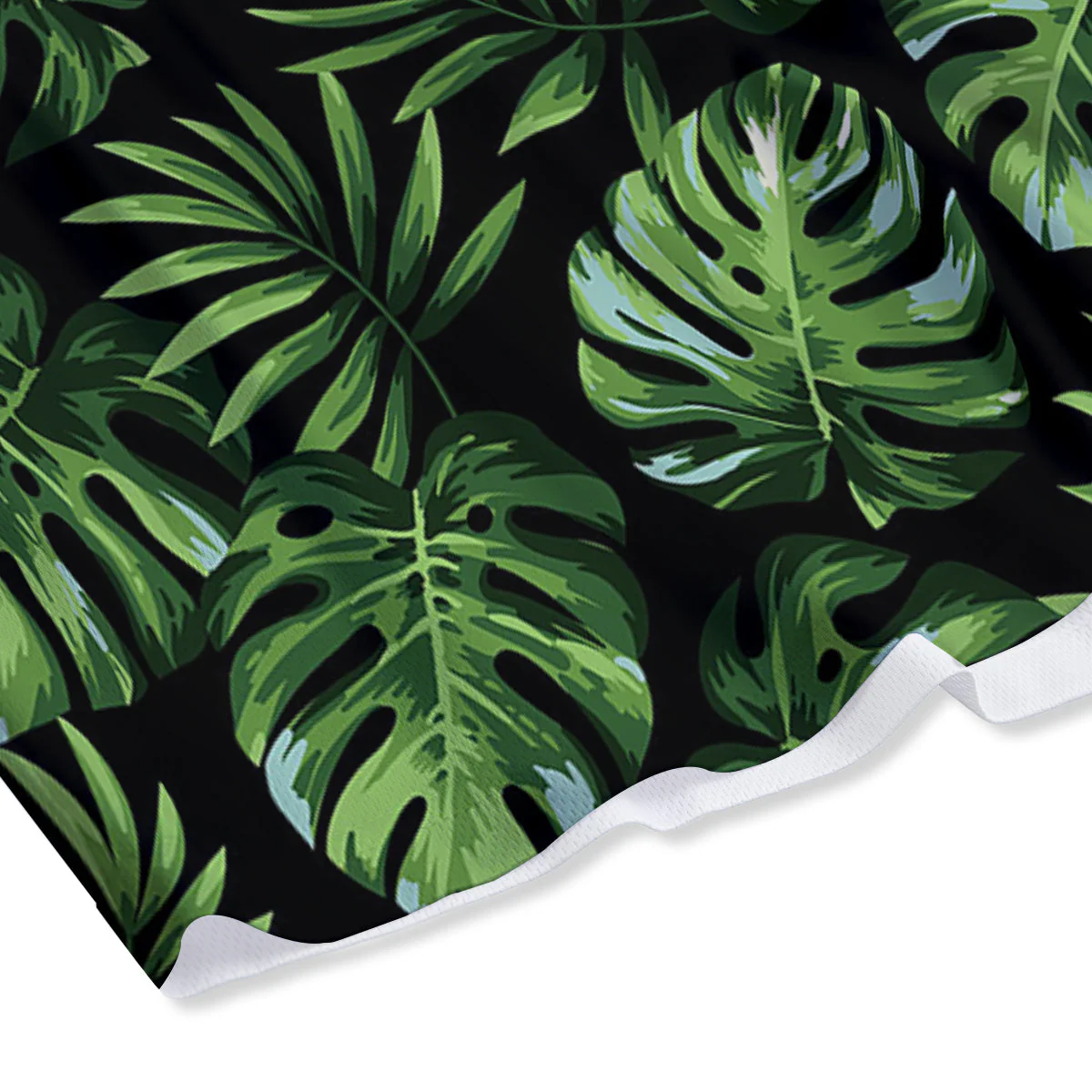 Monstera Leaves Tropical Print Pattern Mesh Shorts - Image 4