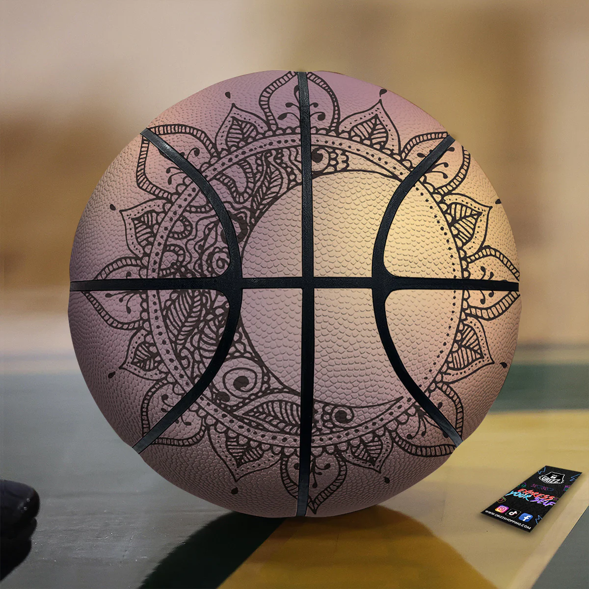 Moon And Bohemian Sun Print Basketball