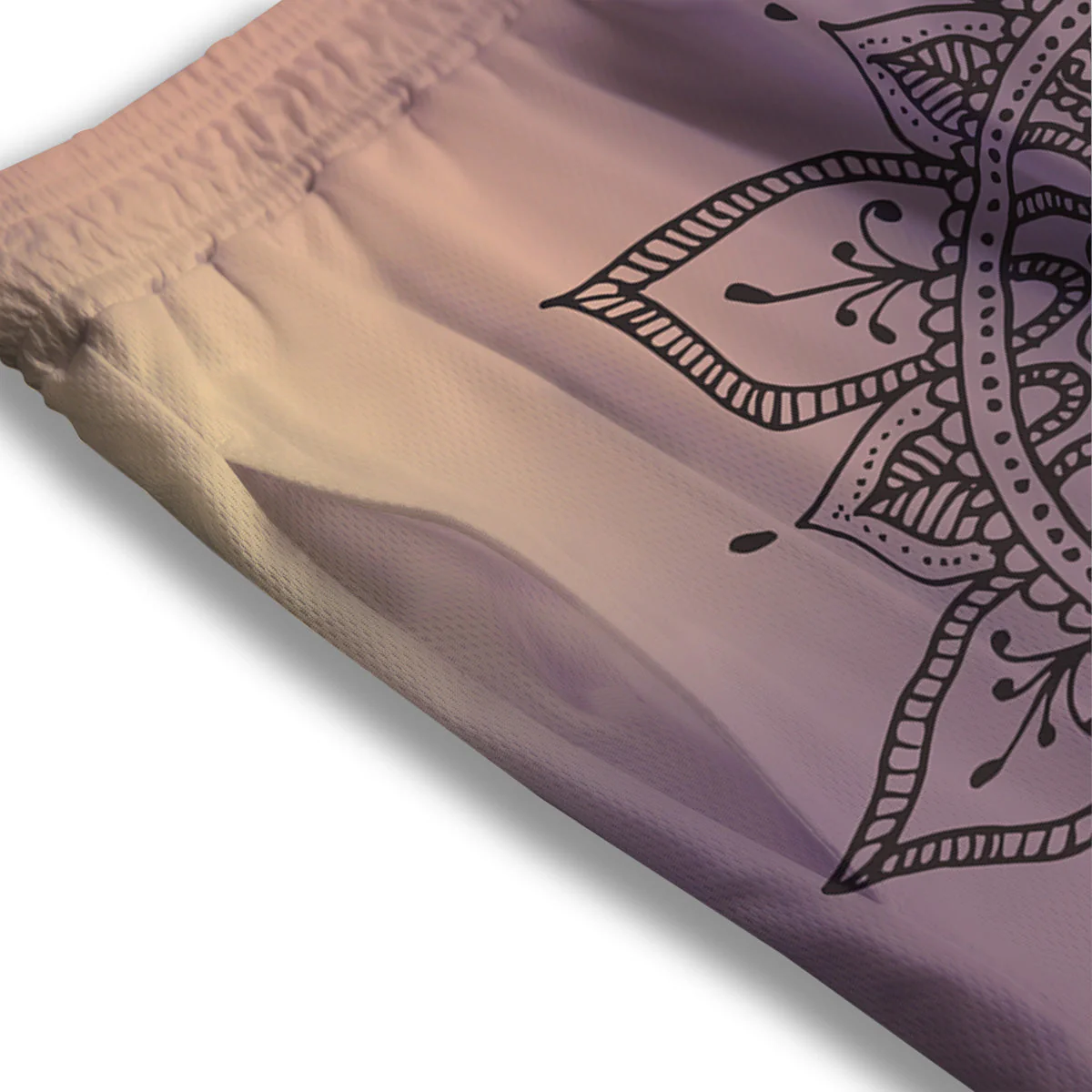Moon And Bohemian Sun Print Mesh Shorts - Image 3