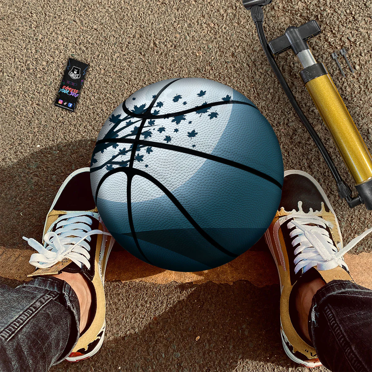 Moon Full Autumn Print Basketball - Image 2