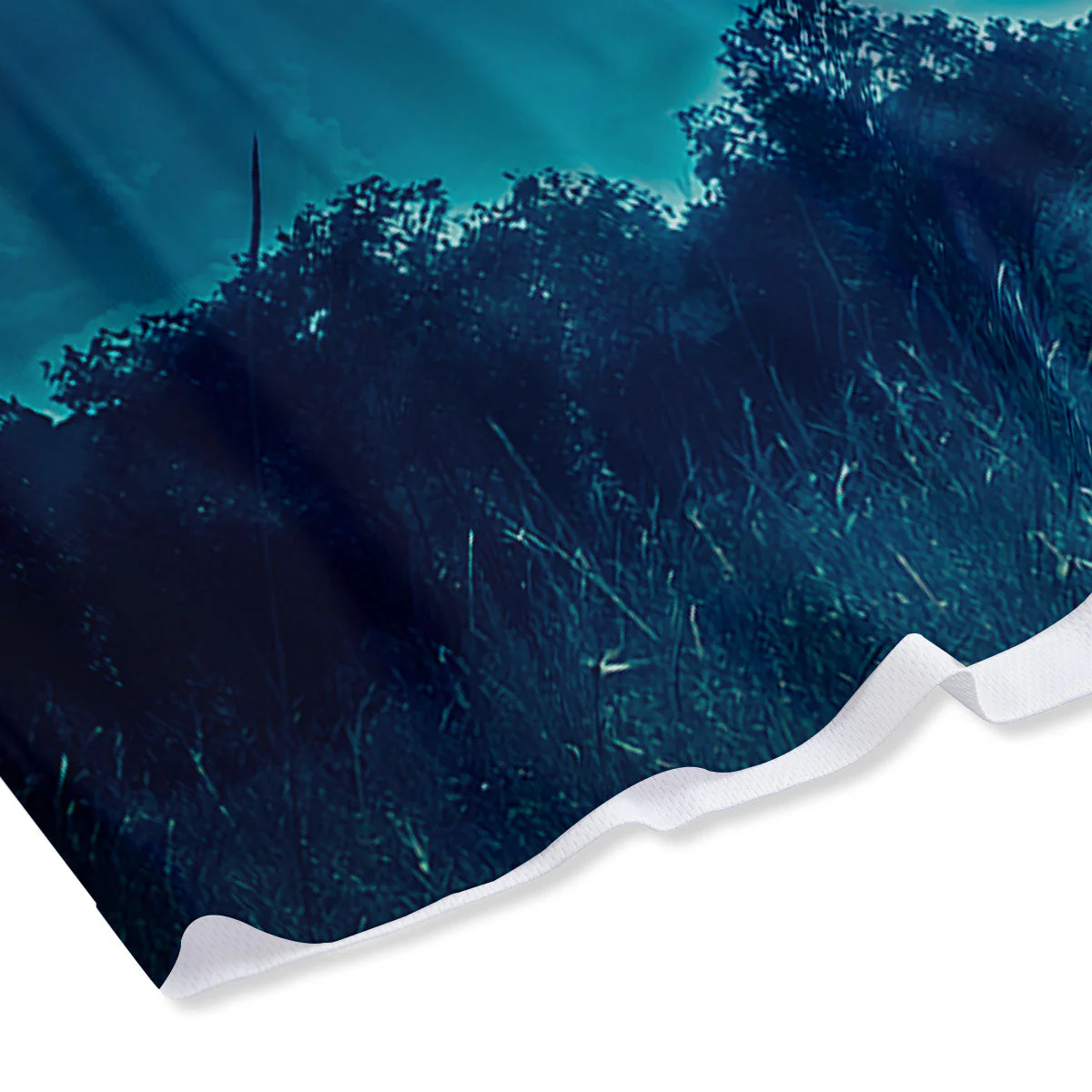 Moonlight And Night Forest Print Mesh Shorts - Image 4