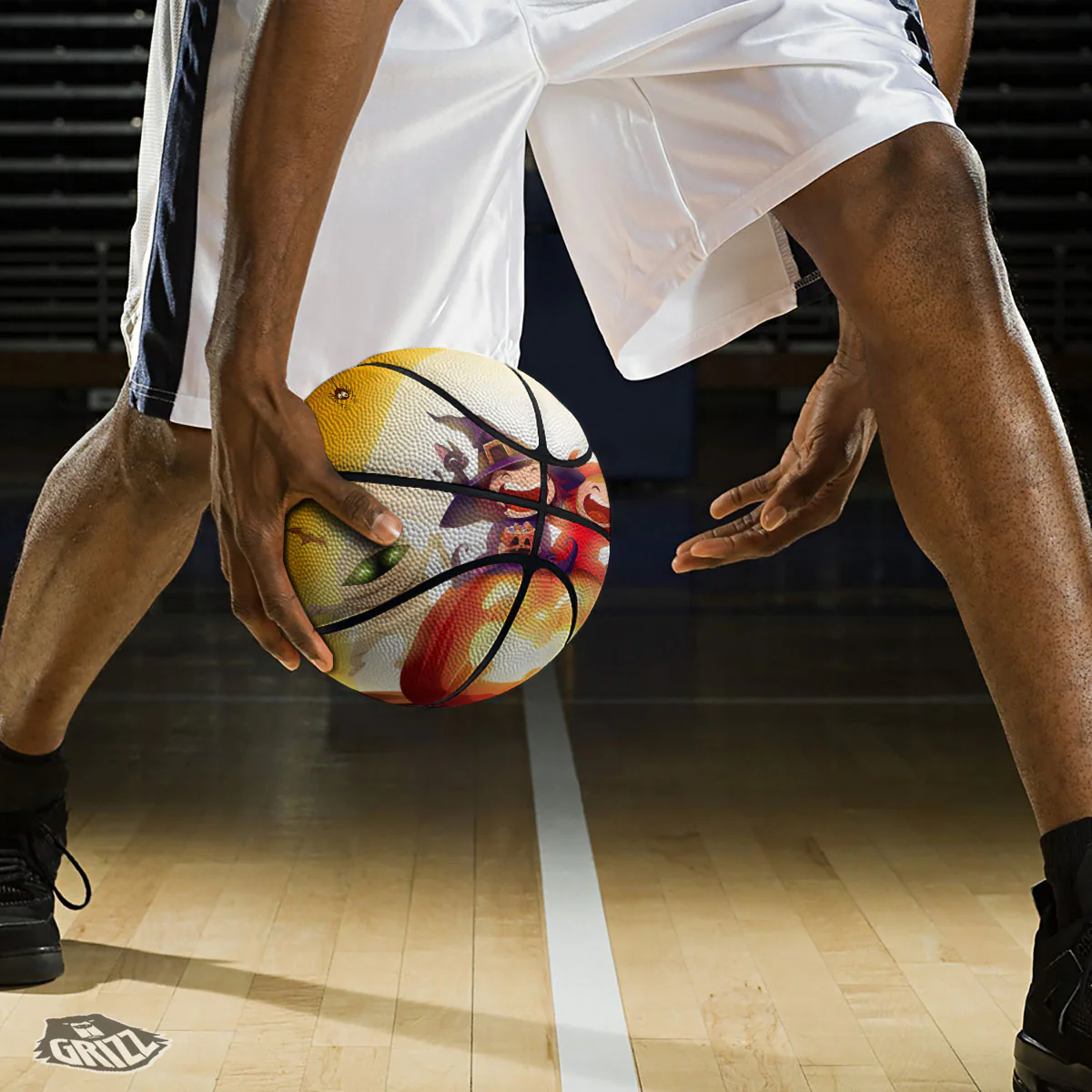 Moonlight Halloween Print Basketball - Image 3