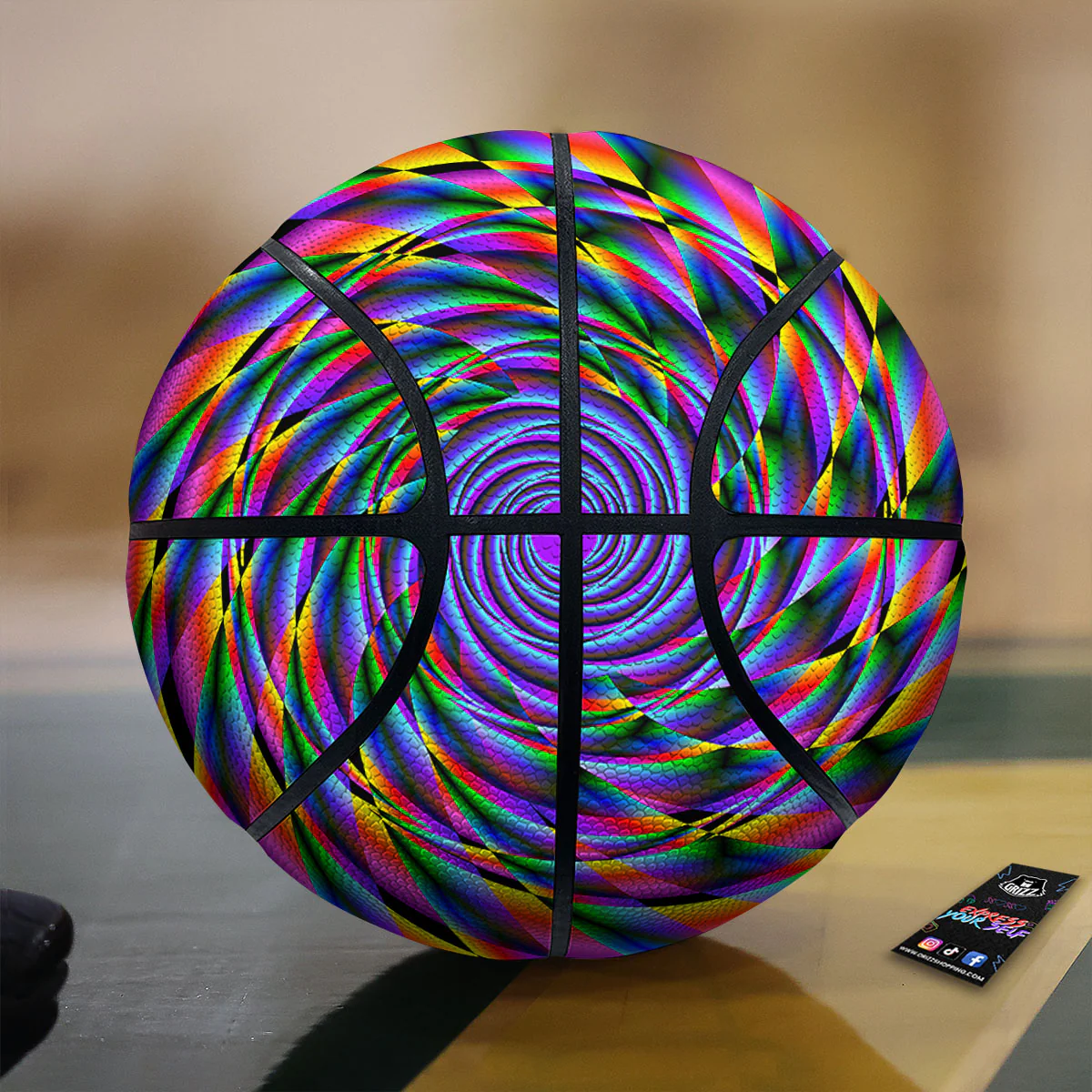 Motion Psychedelic Illusory Print Basketball