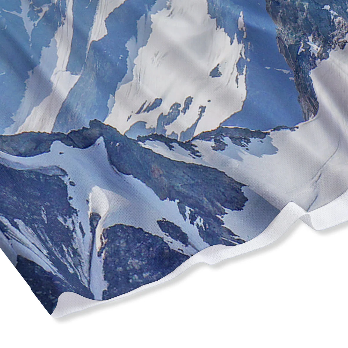Mountain Alps Print Mesh Shorts - Image 4