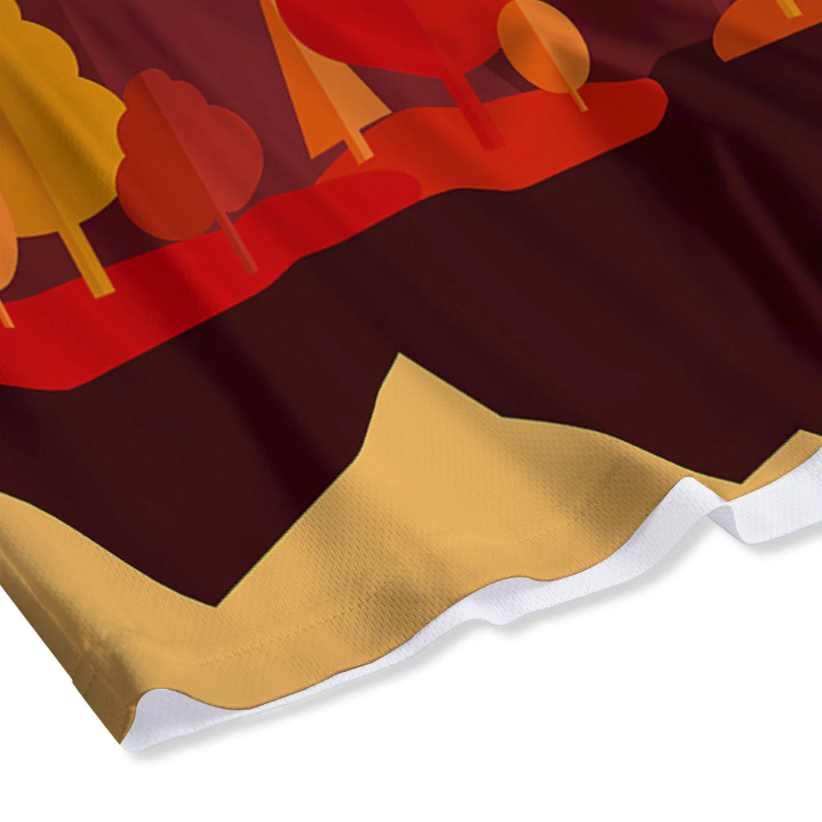 Mountain Autumn Print Mesh Shorts - Image 4