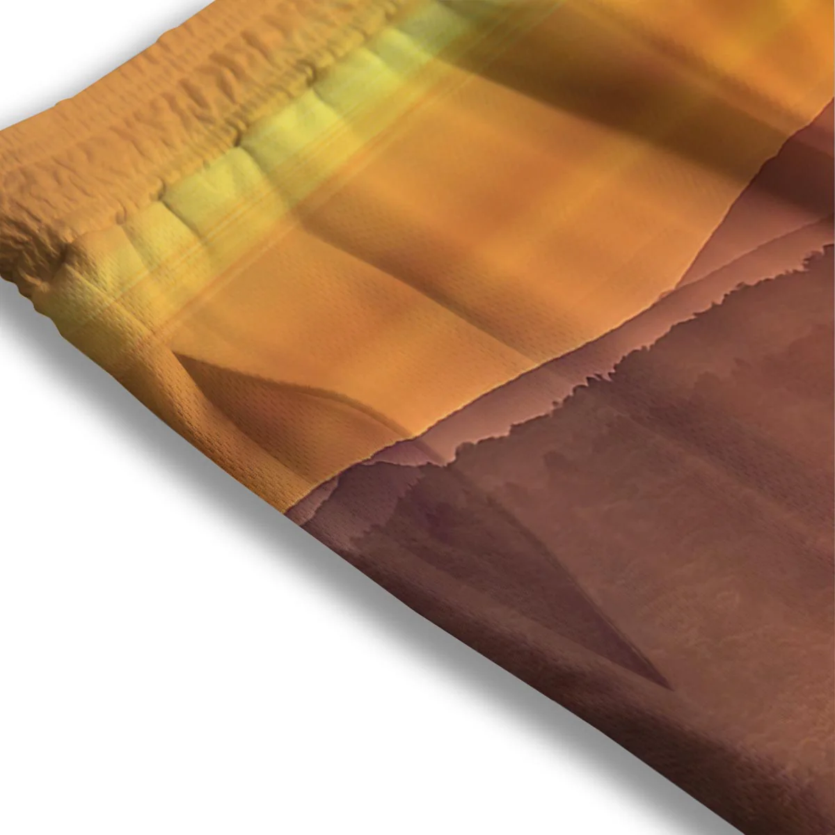 Mountain Sunset Print Mesh Shorts - Image 3