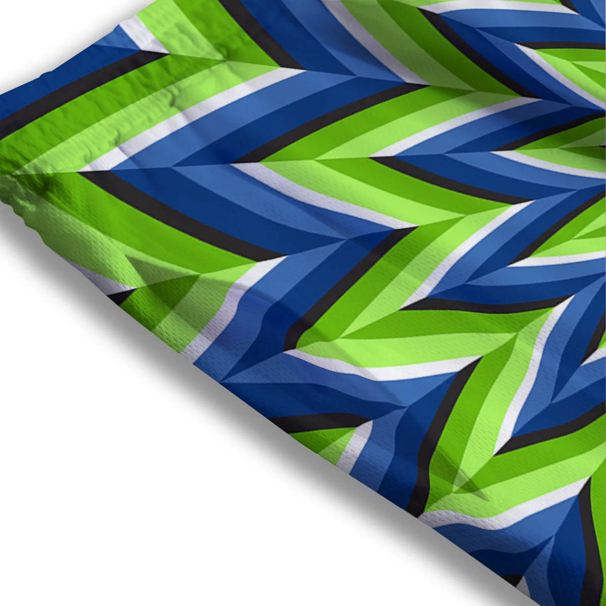 Moving Illusion Optical Green Flower Mesh Shorts - Image 3