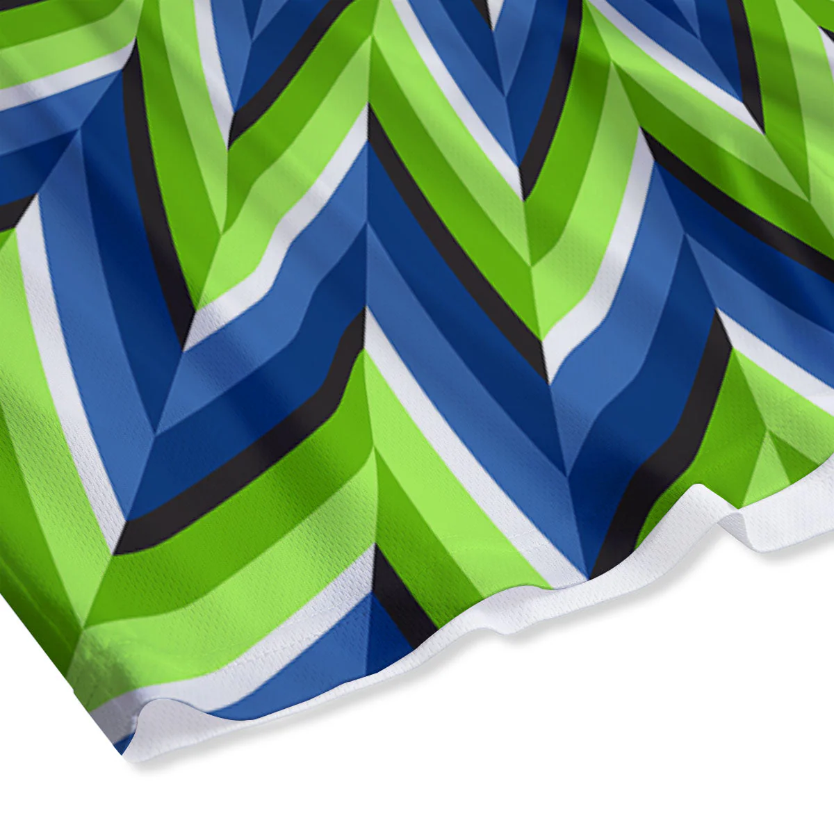 Moving Illusion Optical Green Flower Mesh Shorts - Image 4