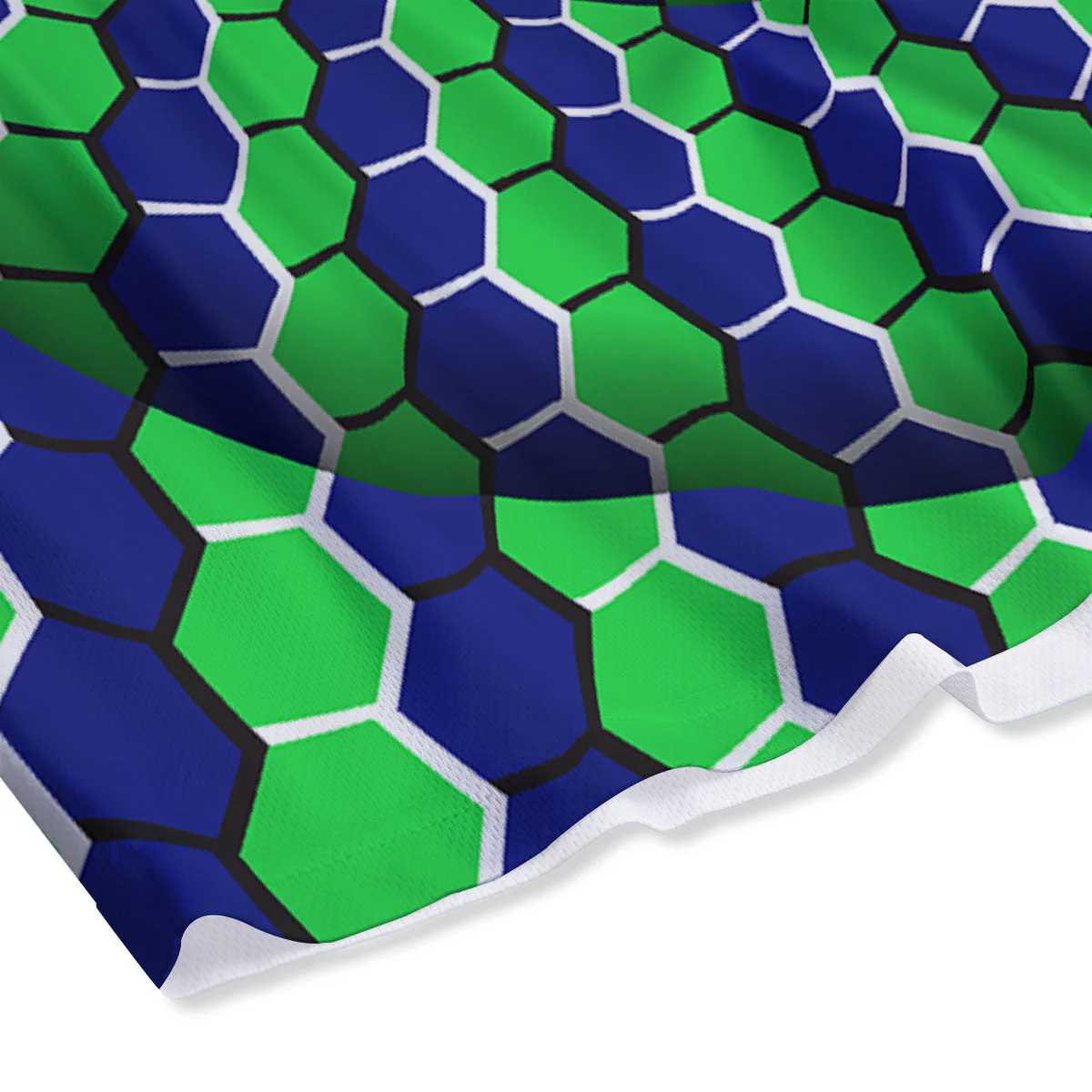 Moving Illusion Optical Green Hive Mesh Shorts - Image 4