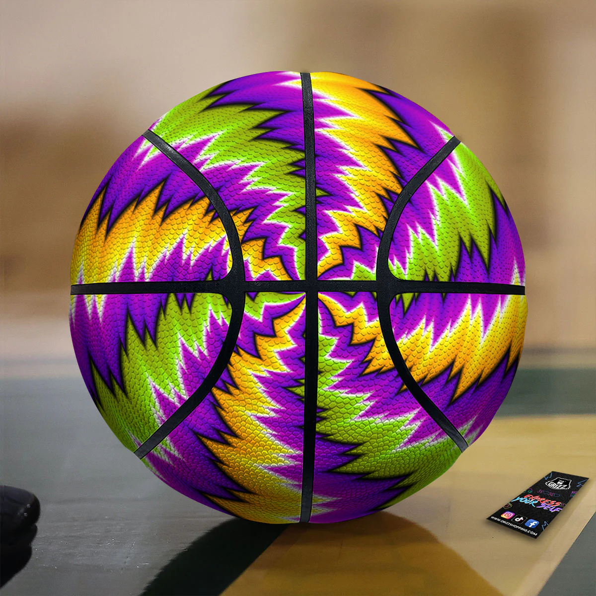 Moving Optical Illusion Dizzy Vortex Basketball