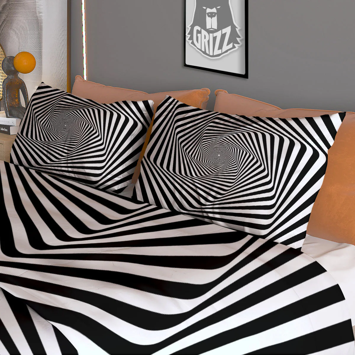 Moving Optical Illusion Twisted Spiral Duvet Cover Bedding Set - Image 3