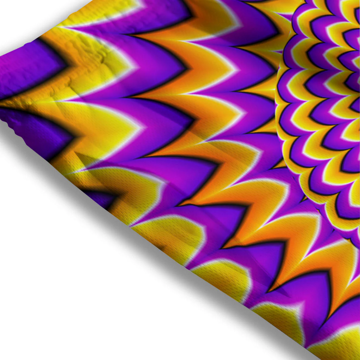Moving Optical Yellow Expansion Illusion Mesh Shorts - Image 3