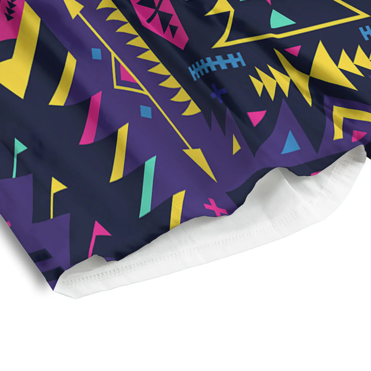 Multicolor Tribal Navajo Geometric Print Men's Athletic Shorts - Image 4