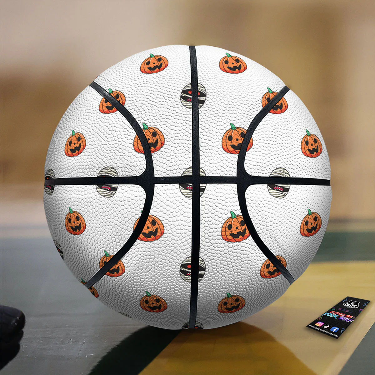 Mummy Halloween Print Pattern Basketball