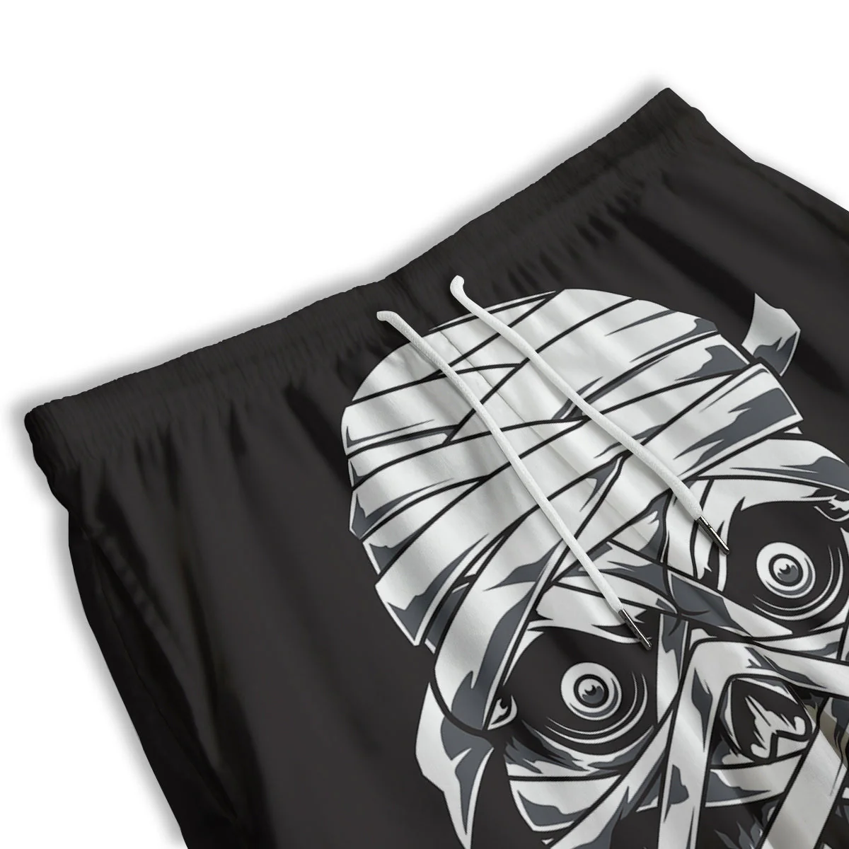 Mummy Head Print Men's Athletic Shorts - Image 3
