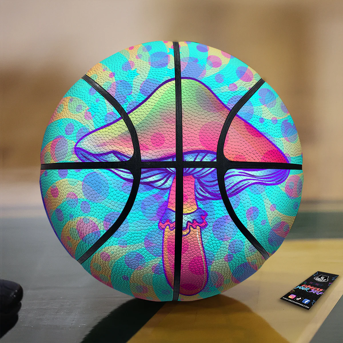 Mushrooms Psychedelic Print Basketball