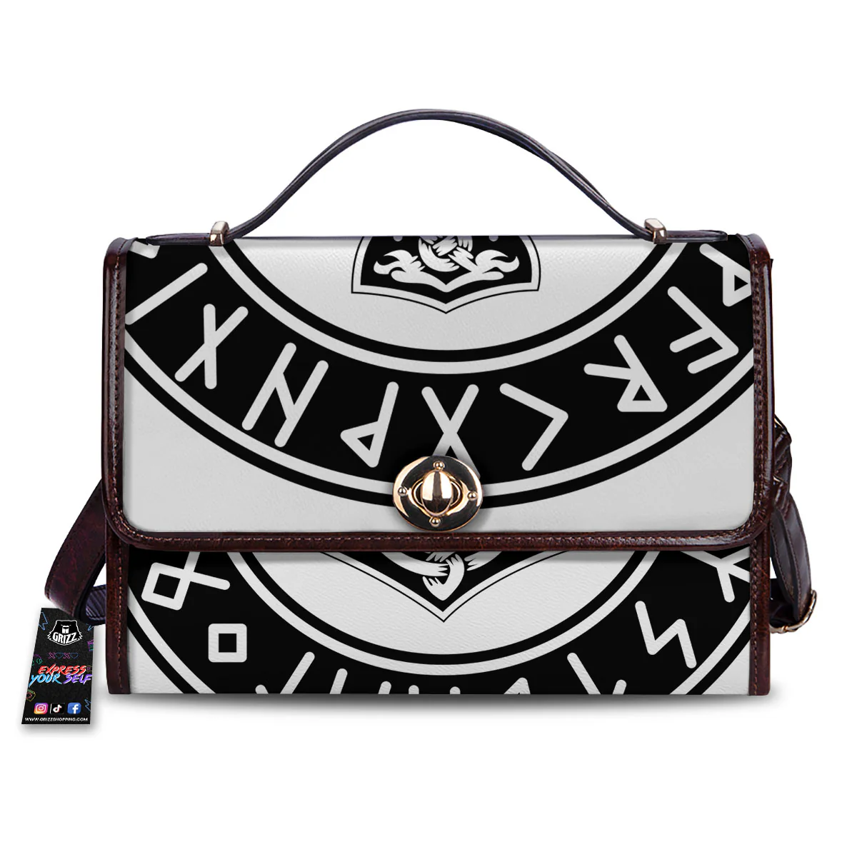 Mythology Mjolnir Norse Print Women's Satchel Bag