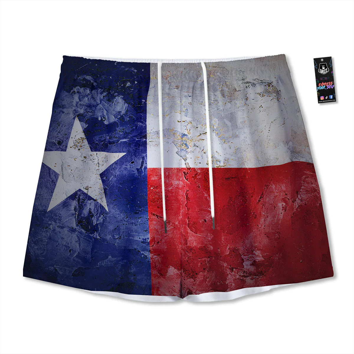 National Texas Flag Print Mesh Shorts