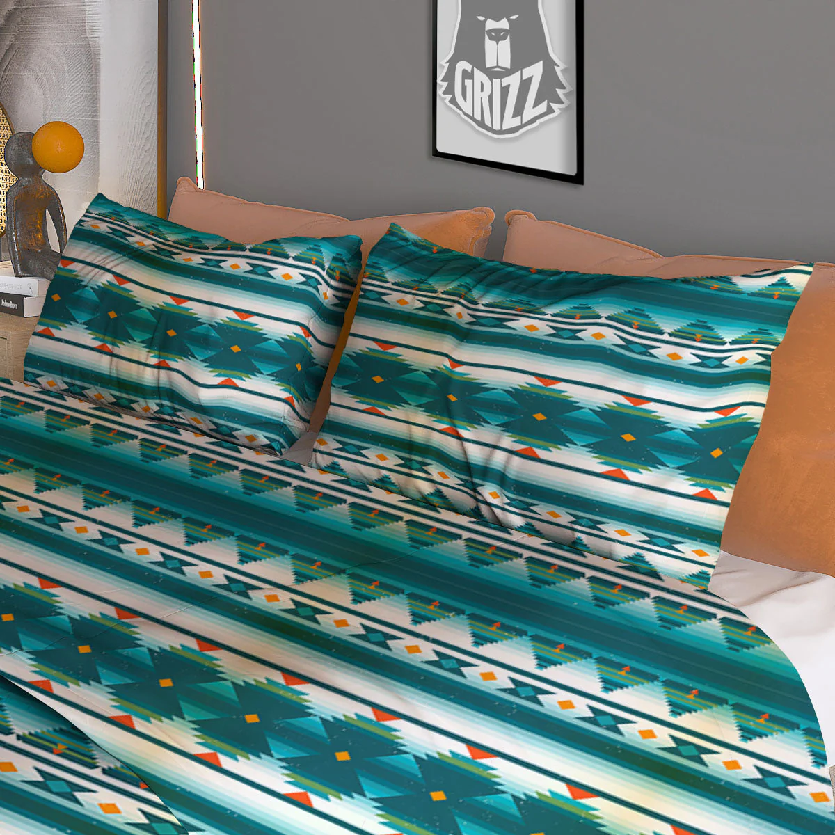 Native American Ethnic Print Pattern Duvet Cover Bedding Set - Image 3