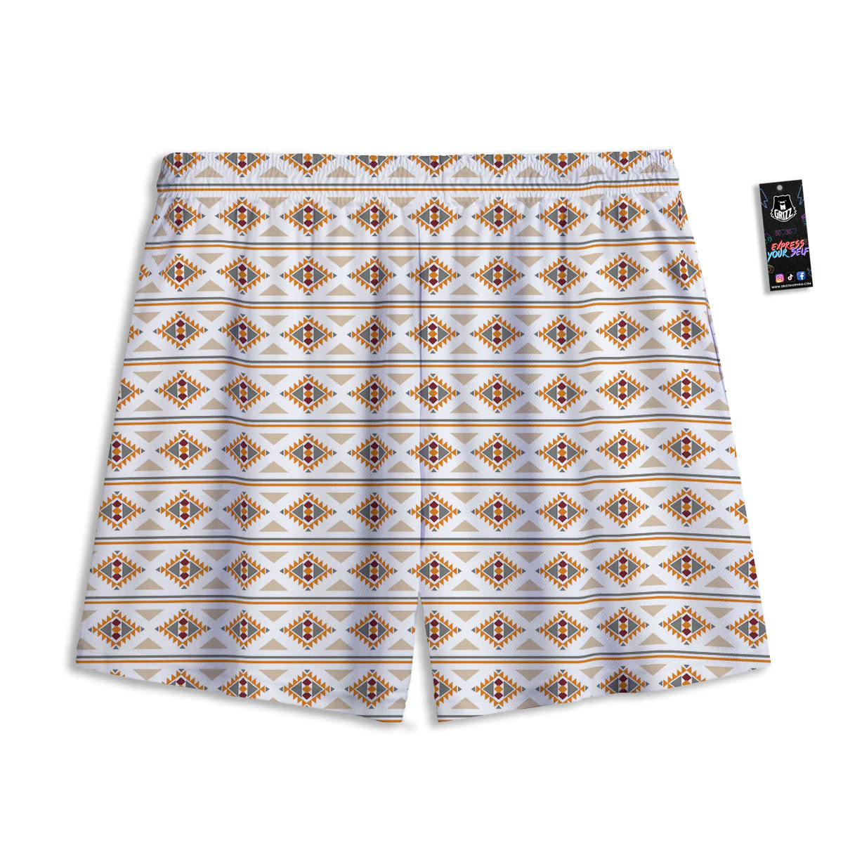 Navajo Ethnic Southwestern Print Pattern Mesh Shorts - Image 2