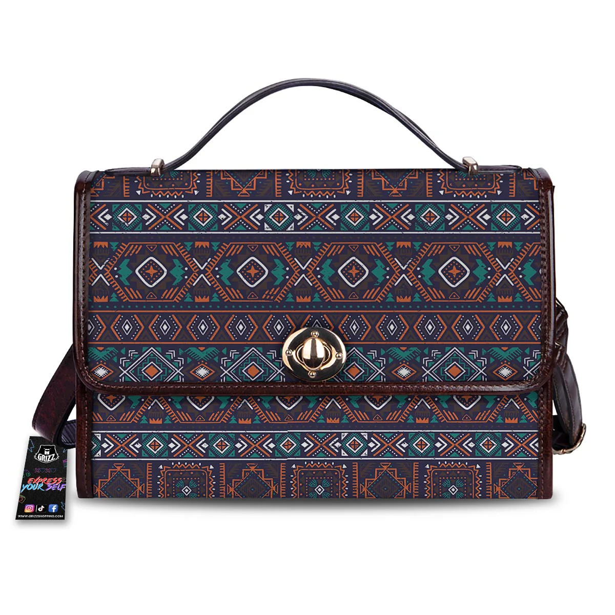 Navajo Retro Tribal Print Pattern Women's Satchel Bag