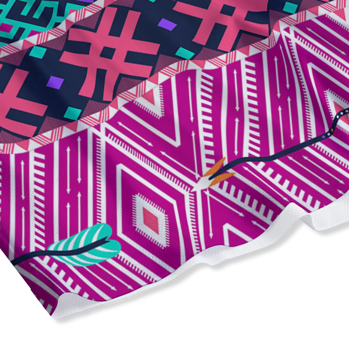 Navajo Tribal Colorful Native Print Mesh Shorts - Image 4